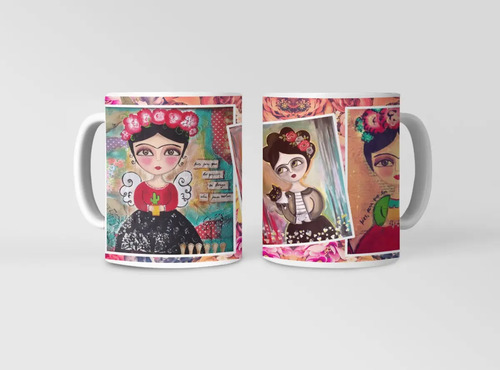 Taza Frida Kahlo Eterna - Pasión Inmortal Blanco