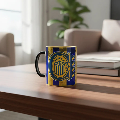 Taza Equipo Fútbol Argentino Rosario Central Garra Canalla Negro