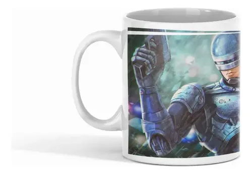 Taza Robocop - Justicia Del Futuro Blanco