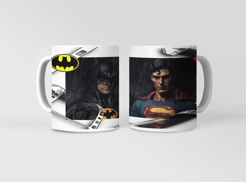 Taza Superman Y Batman - Alianza De Héroes Blanco