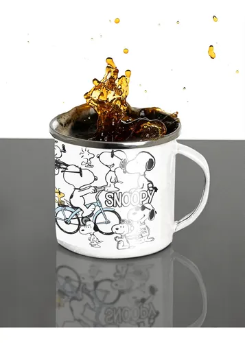 Taza Enlozada Con Snoopy - Días De Alegría Blanco Regalo Con Snoopy