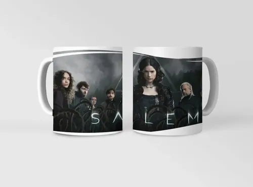 Taza Salem - Encantos Y Conjuros Blanco
