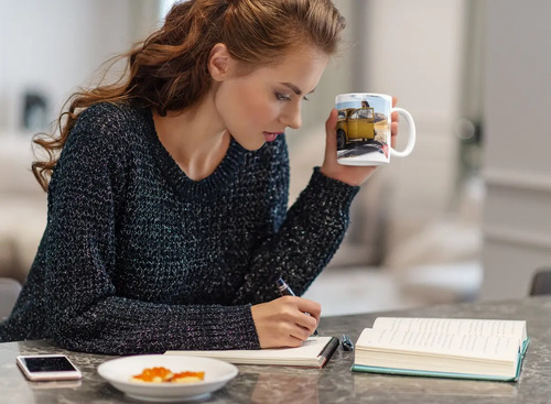 Taza Autobot Transformers - Descubre A Bumblebee Blanco