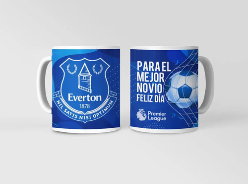 Taza Everton Regalo Premier League Para El Mejor Novio Blanco