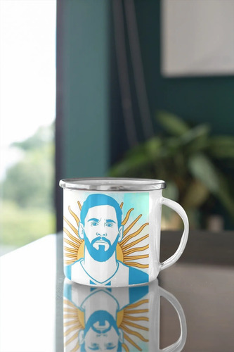 Taza Enlozada Lionel Messi Argentina Blanco Lionel Messi Argentina