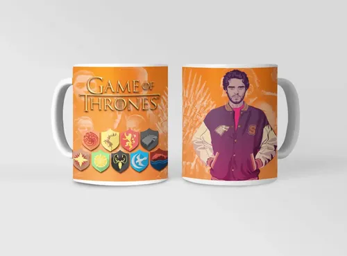 Taza Juego De Tronos - Tronos Con Rob Stark Blanco