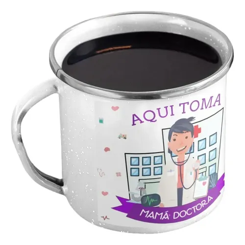 Taza Enlozada Curas Y Consejos De Mamá Doctora Blanco Profesión Doctora Mamá