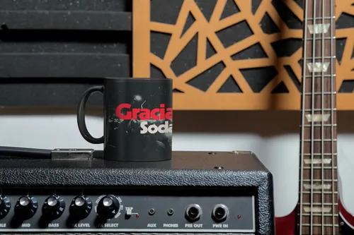 Taza Mágica De Soda Stereo - Gracias Totales- Bandas De Rock Negro Gracias