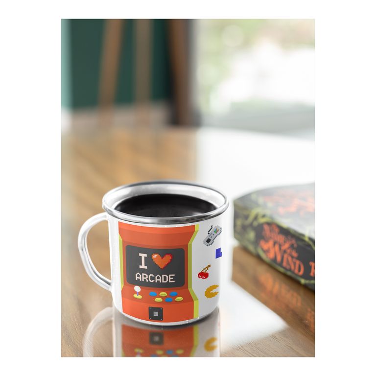 Taza Enlozada Arcade - Joysticks y Juegos