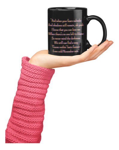 Taza Magica Guns N Roses Noviember Rain Negro Guns N Roses Noviember Rain