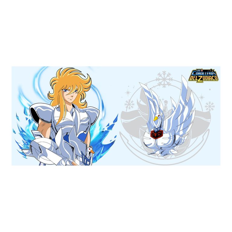 Taza Enlozada Hyoga de Cisne Caballeros del Zodiaco
