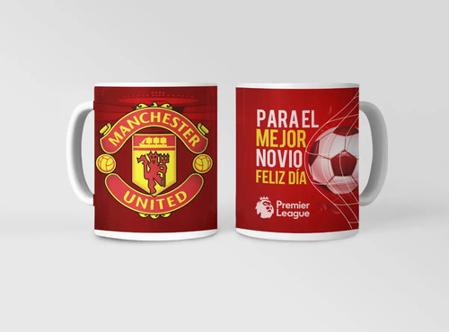 Taza Manchester United Para El Mejor Novio Y Fan Blanco