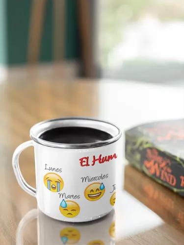 Taza Enlozada Expresiones Diarias En Emoticones Blanco Regalo Emoticones