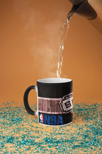 Taza Magica San Antonio Spurs - Nba Negro San Antonio Spurs - Nba