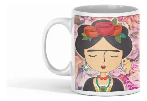 Taza Frida Kahlo - Ama A Quien Te Ve Como Magia Blanco