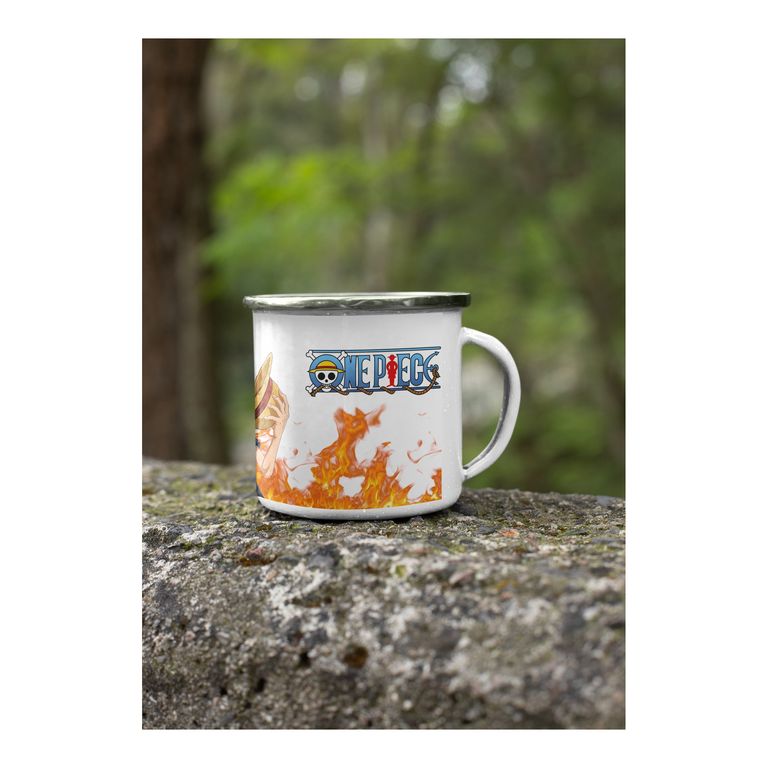 Taza Enlozada Tesoros y Mares de One Piece