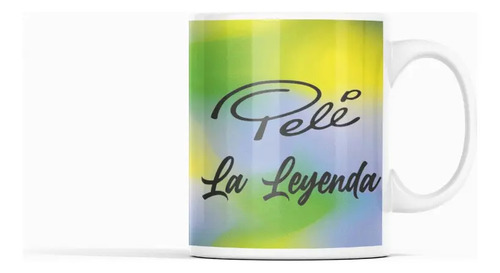 Taza Pelé - Ideal Para Coleccionistas De Fútbol Blanco