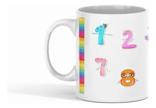 Taza Tazon Números Para Aprender A Contar - 1 Al 10 Blanco
