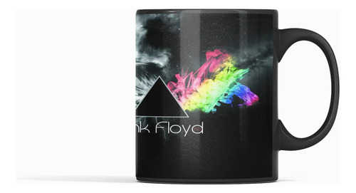 Taza Mágica De Pink Floyd - Bandas De Rock 03 Negro Pink Floyd