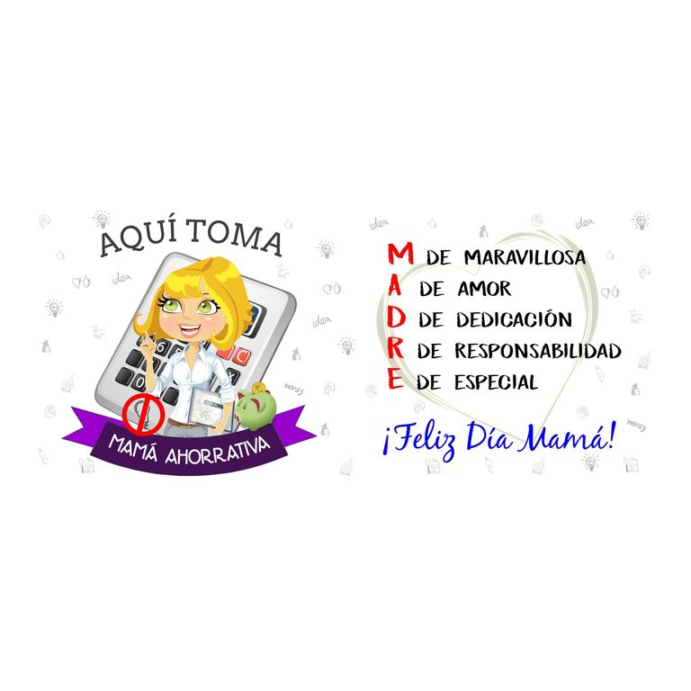 Taza Enlozada Mamá Ahorrativa - Economía con Amor