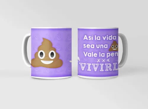Taza Popó Alegre Y Cafe Blanco