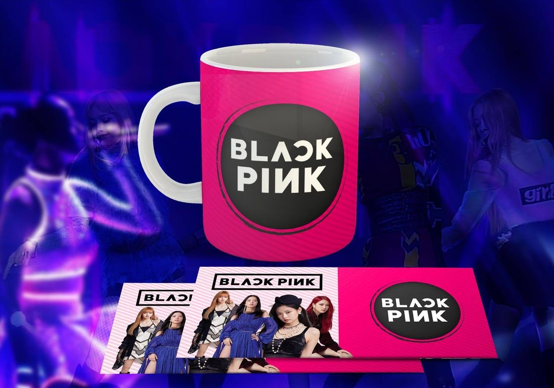 Taza Ceramica 11oz K-Pop Insp Blackpink Logo Fucsia