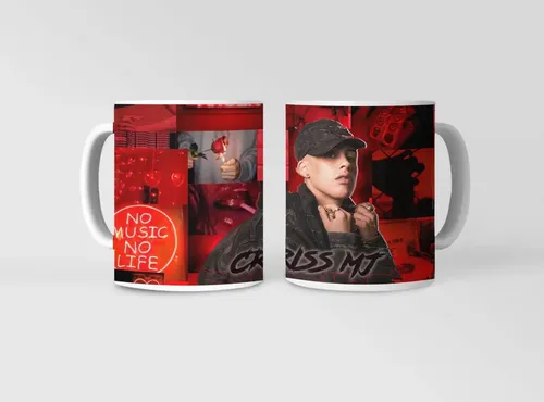 Taza Cris Mj - Para Fans De Música Urbana Blanco