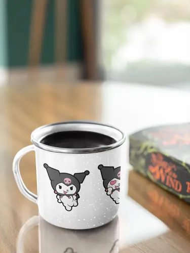 Taza Enlozada Kuromi - Aventuras Oscuras Y Kawaii Blanco Kuromi Aventuras