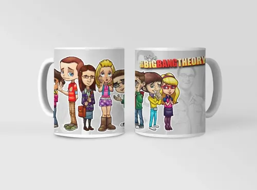 Taza Partículas Y Risas - Big Bang Blanco