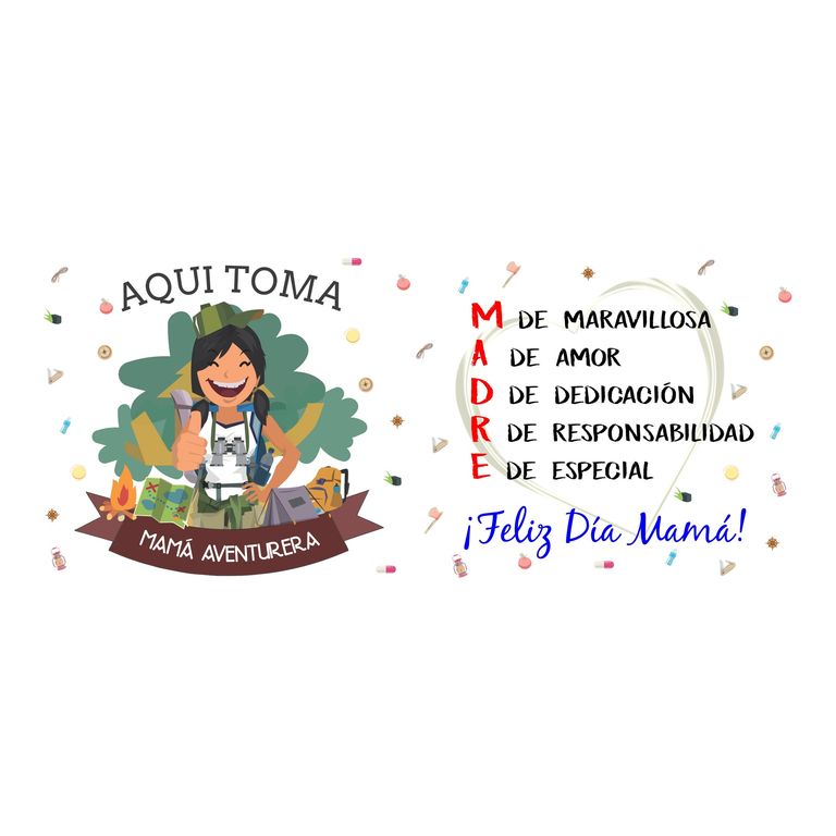 Taza Enlozada Mamá Aventurera - Explora y Sueña