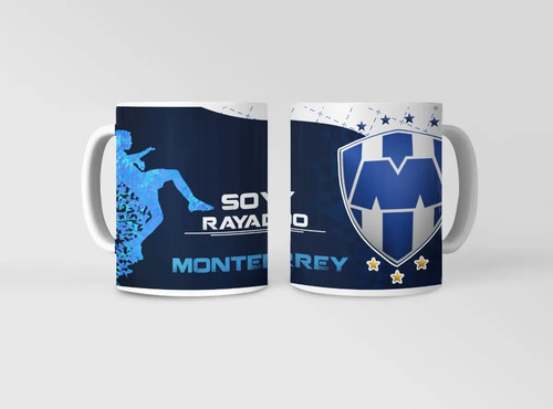 Taza Monterrey Poder Rayado - Futbol Mexicano Blanco