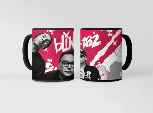 Taza Mágica De Blink 182 - Bandas De Rock Negro Blink 182