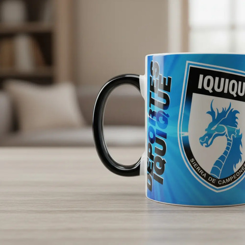 Taza Mágica Club De Deportes Iquique - Futbol Chileno Negro Fútbol