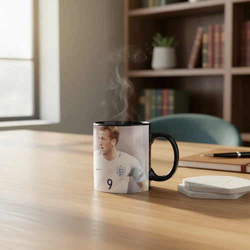 Taza Mágica Harry Kane Estrellas Del Futbol Inglaterra Negro Harry Kane