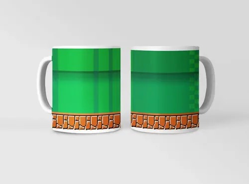 Taza Super Mario - Mundo De Tuberías Blanco