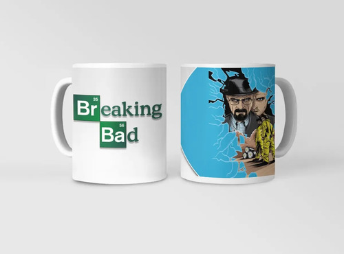 Taza Con Personajes De Breaking Bad Blanco