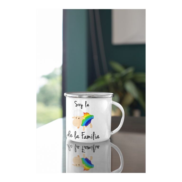 Taza Enlozada La Oveja Multicolor - Celebrando la Diversidad