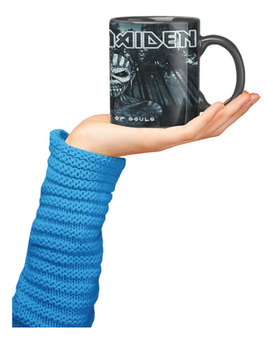 Taza Mágica De Iron Maiden - Bandas De Rock 03 Negro Iron Maiden Eddie