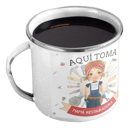 Taza Enlozada Mamá Restauradora - Revive Y Renueva Blanco Mamá Restauradora