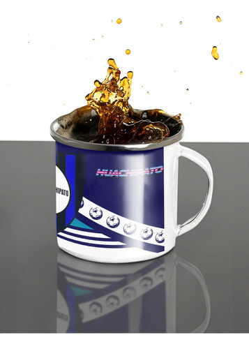 Taza Lechero Huachipato Fútbol Chileno Primera Enlozado Blanco Huachipato