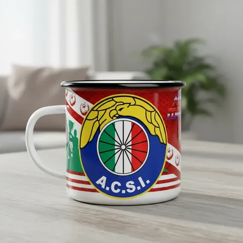 Taza Lechero Enlozado Club Deportivo Audax Italiano Fútbol Blanco Audax Italiano