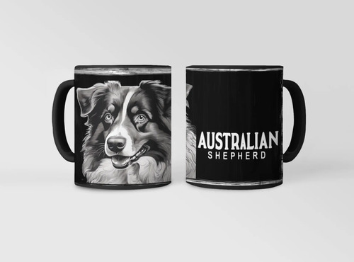 Taza Mágica Mascota Australian Shepherd Pastor Australiano Negro Mascota