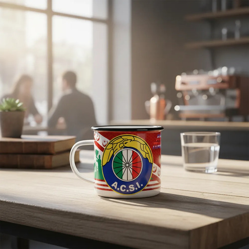 Taza Lechero Enlozado Club Deportivo Audax Italiano Fútbol Blanco Audax Italiano