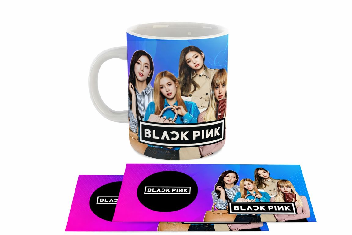 Taza Ceramica 11oz K-Pop Insp Blackpink Azul
