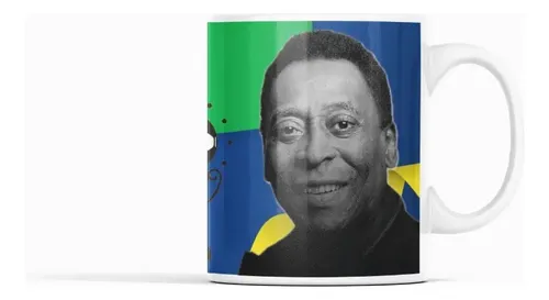 Taza Pelé - Perfecto Para Amantes Del Fútbol Blanco