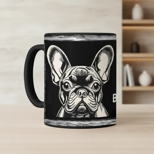 Taza Mágica Bulldog Francés Encanto Canino Negro Mascota