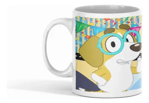 Taza Bluy Feliz Dia Del Niño Blanco