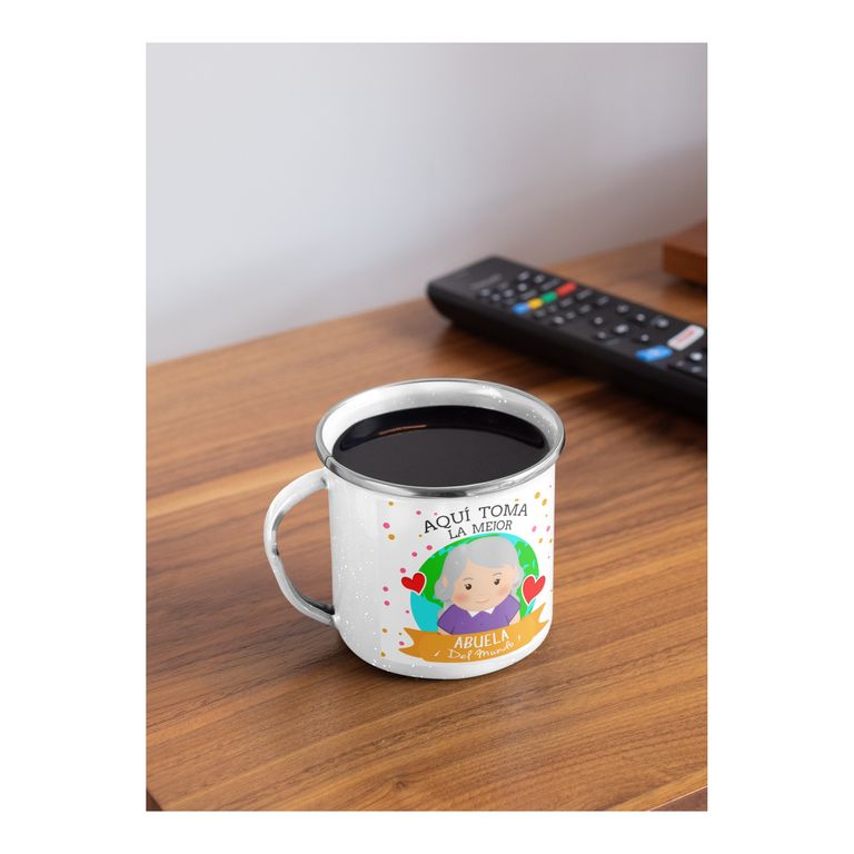 Taza Enlozada Mejor Abuela del Mundo - Dulzura y Sabiduría