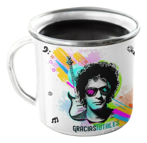 Taza Enlozado Soda Stereo Gracias Totales Blanco Soda Stereo Gracias Totales