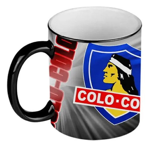 Taza Mágica Del Colo Colo - Fútbol Chileno Camiseta Negro Colo Colo Camiseta
